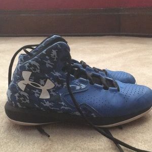 Blue Under Armour Basketball Shoes